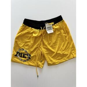 Diet Starts Monday DSM Barbwire mesh shorts, XXL Yellow NWT